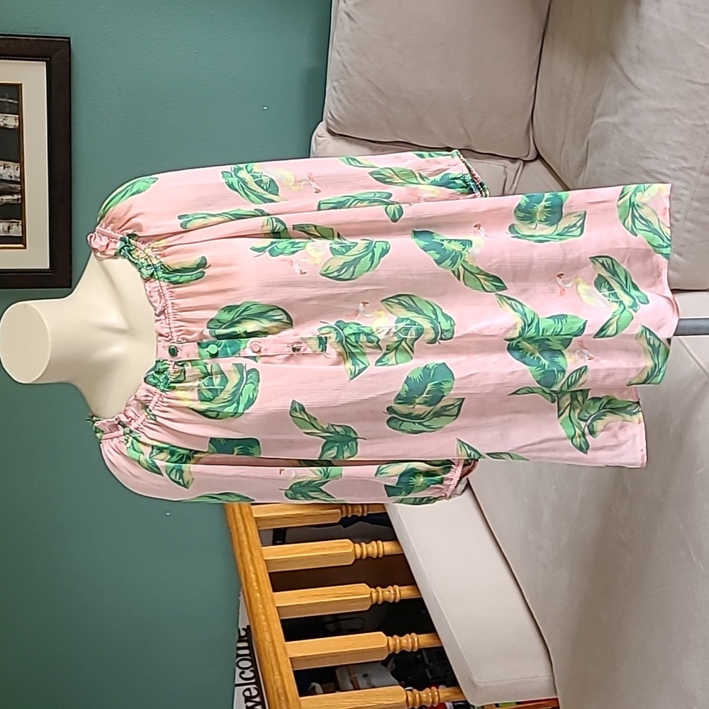 The Webster at Target tropical flamingo blouse